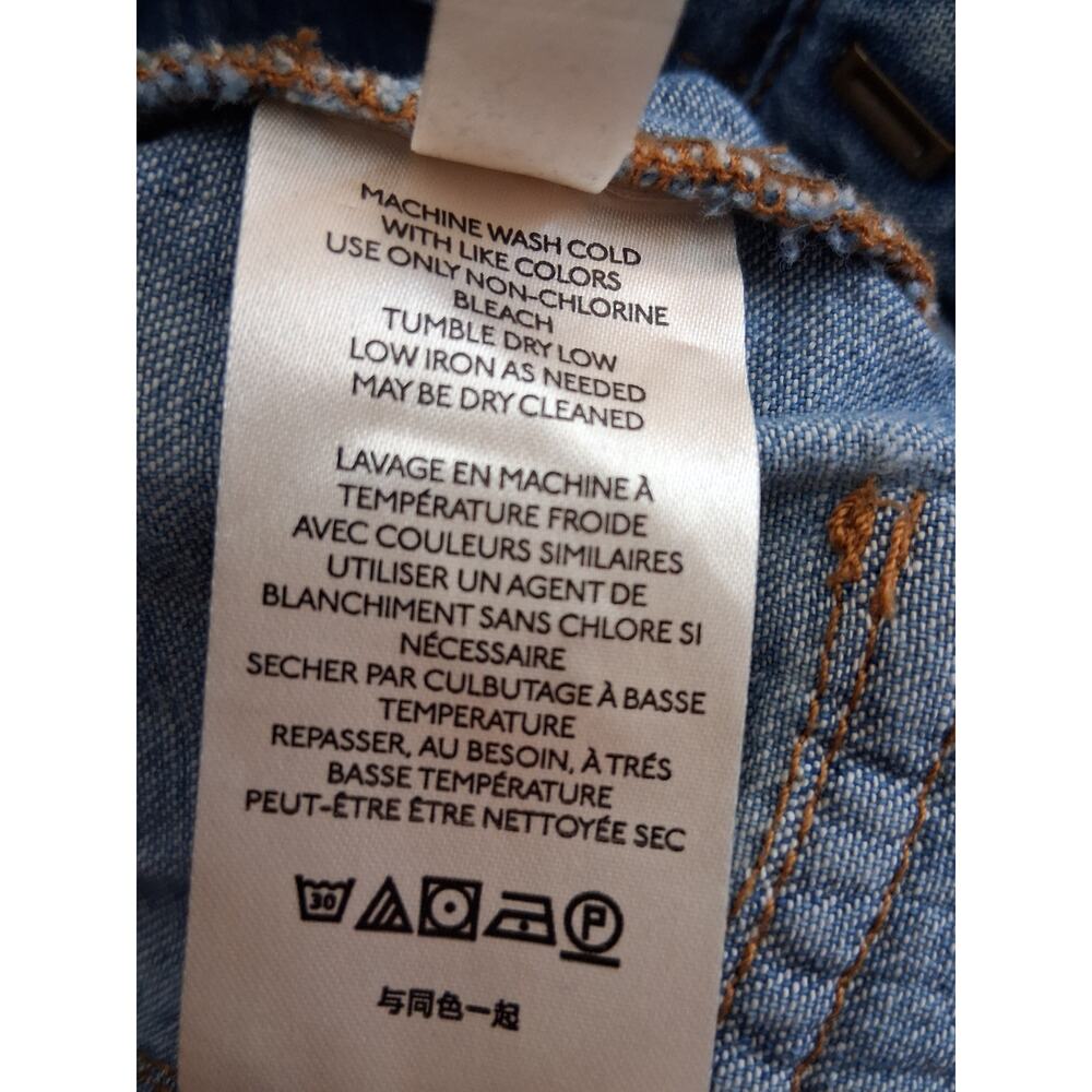 Anthropologie Pilcro & the Letterpress Denim Jumpsuit Womens Small Long Utility - Picture 10 of 12